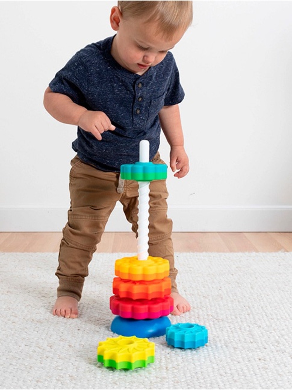 Fat brain toys spinning stacker developmental toy